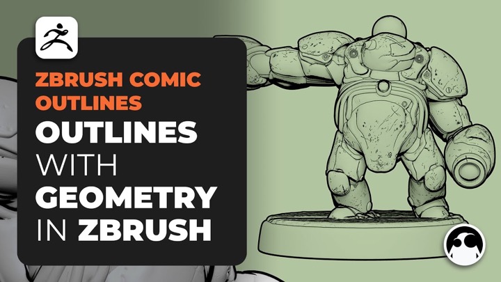 How to Make Comic-Style Outlines With Geometry in Zbrush