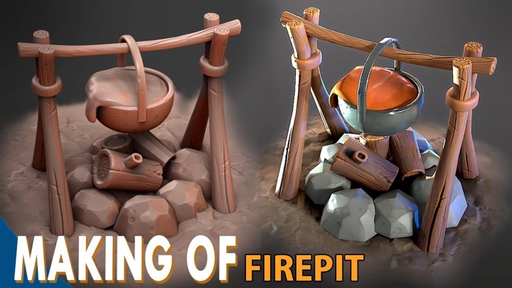 How to Make a Stylized Firepit With Maya, Zbrush, and Painter