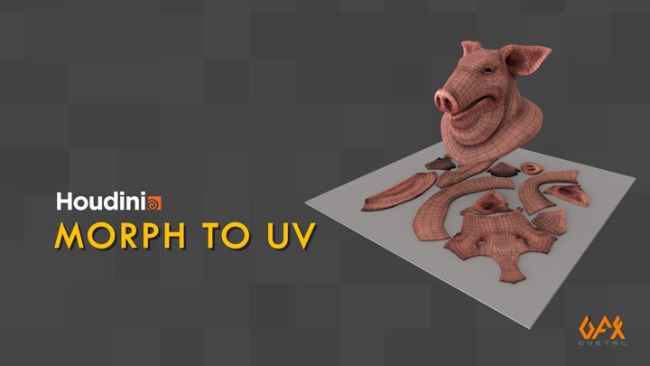 How to Morph an Object Into a UV Layout With Houdini