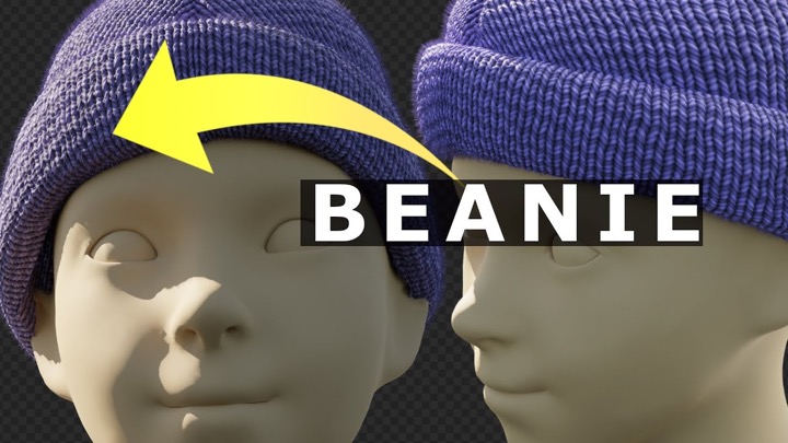 How to Make a Woven Fabric Beanie in Blender With Displacements