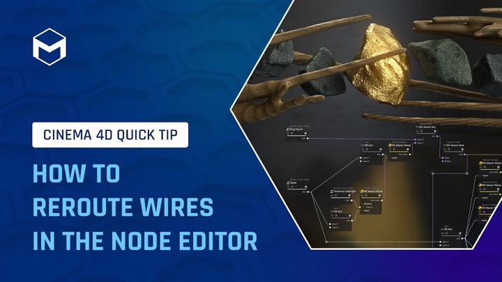 How to Quickly Reroute Node Wires in C4D Node Editor