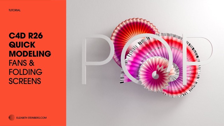 How to Make Procedural Folding Fans or Screens With Cinema 4D and Redshift