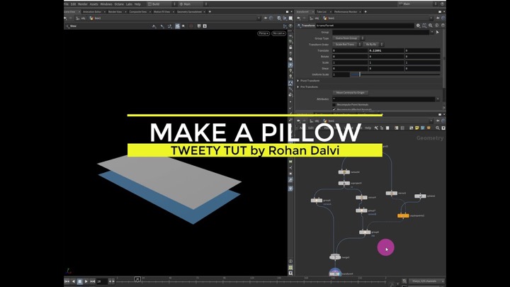 How to Quickly Make a Pillow Using Vellum in Houdini
