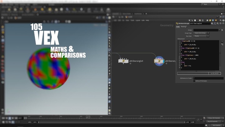 Houdini VEX 101, Math, Modulus, and Comparisons in VEX