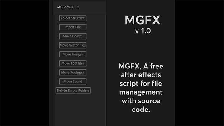 MGFX is a Free Tool for After Effects That Helps With File Management