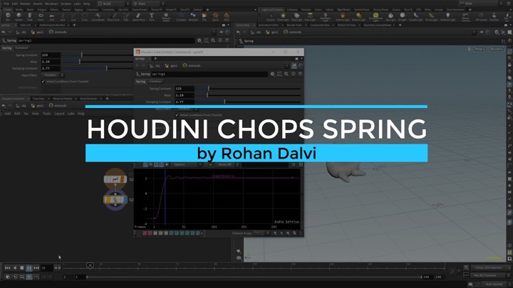 Working With Houdini's Spring CHOPs for Free Secondary Actions