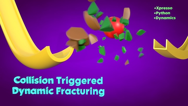 How to Create Collision-Triggered Dynamic Fracturing in Cinema 4D With Xpresso and Python