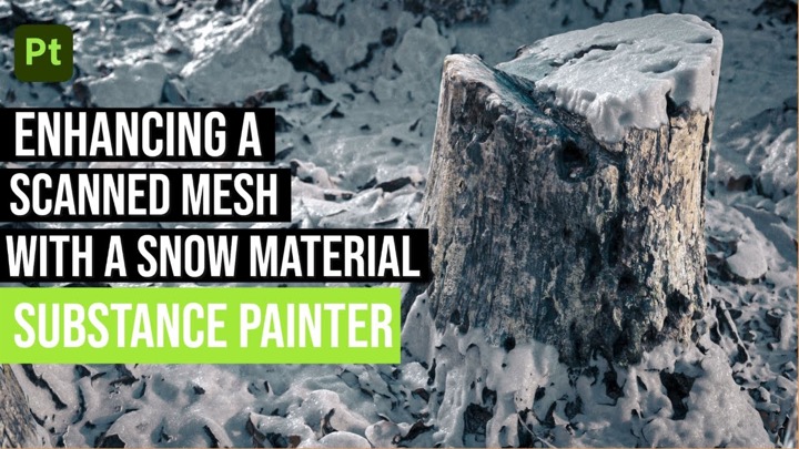 How to Add Snow to a 3D Scan With Substance 3D Painter