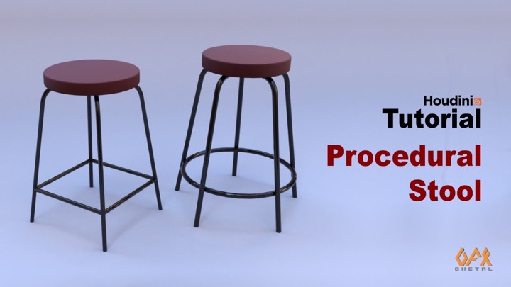 How to Procedurally Model a Stool With Side FX Houdini