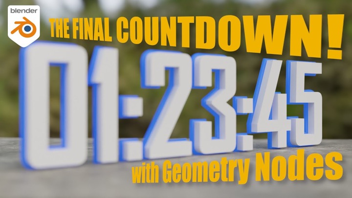 How to Make a Working Countdown Timer With Geometry Nodes in Blender