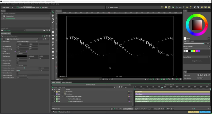How to Make DNA-Style Text in Cavalry