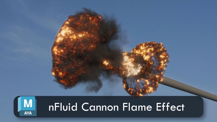 How to Create a Detailed Cannon Fire Effect With Maya Fluids