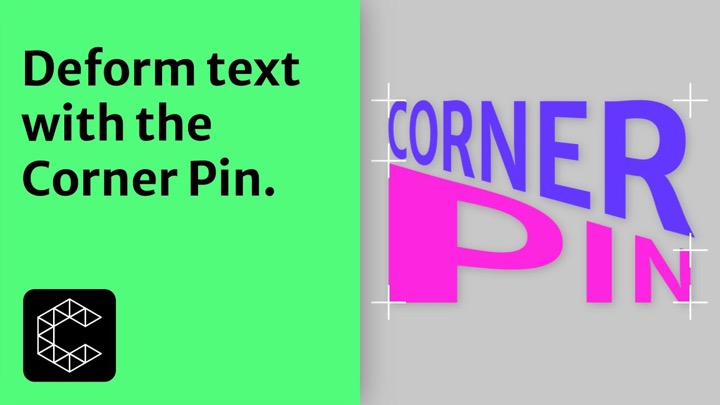 Use Cavalry's Corner Pin to Deform Type