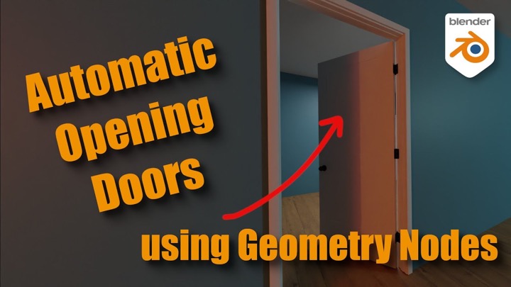 How to Make Automatcially Opening Doors With Geometry Nodes in Blender