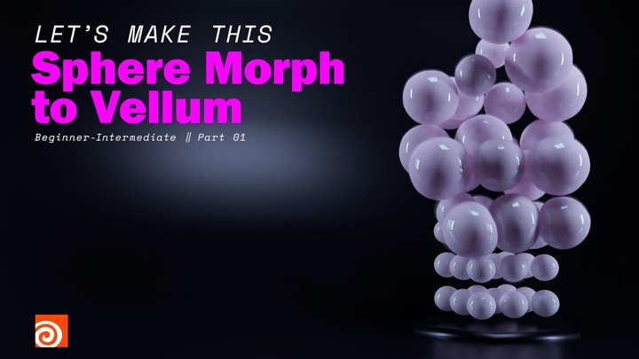 How to Create a Sphere Morph to a Vellum Simulation