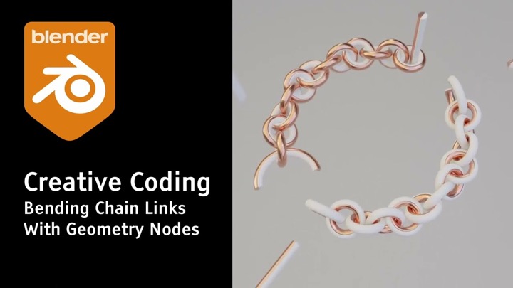 How to Bend Chain Links With Geometry Nodes in Blender