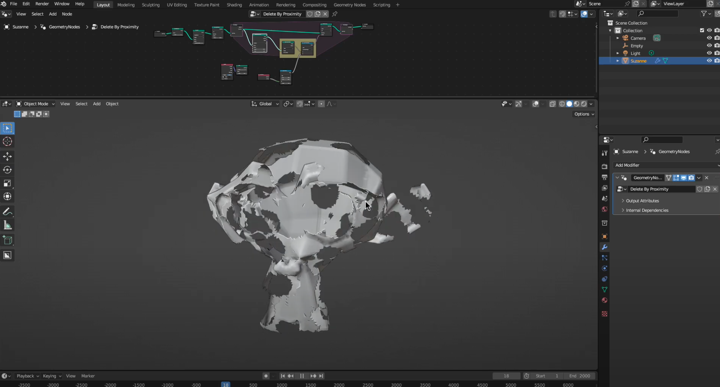 How to Animate Deletion With Blender Simulation Nodes