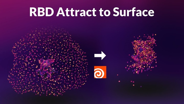 How to Attract Particles to a Surface Using RBD in Houdini