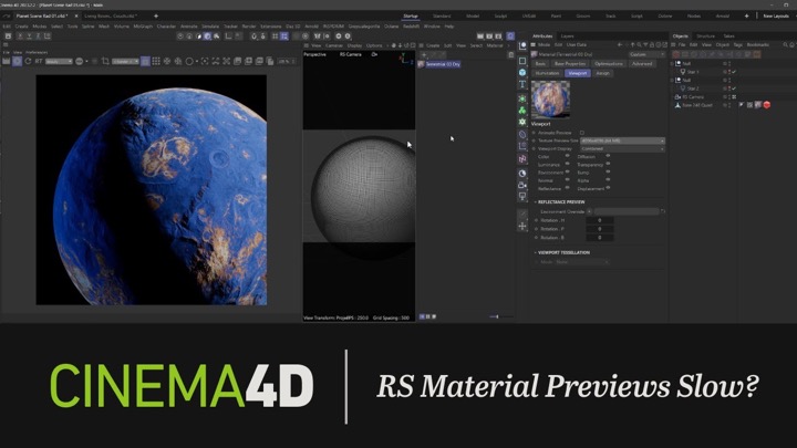 How to Speed Up Redshift Material Previews in Cinema 4D