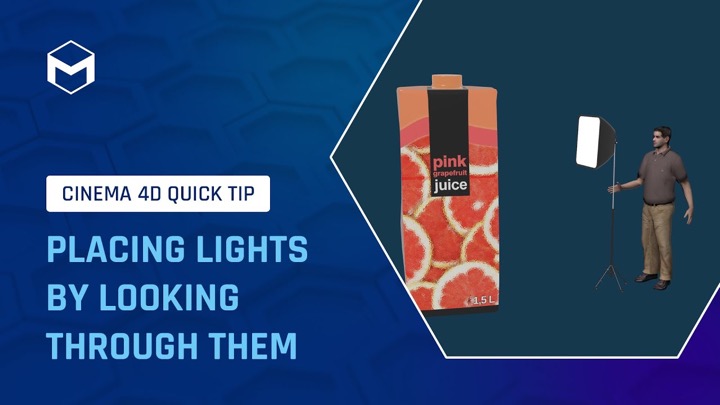 How to Position Lights by Looking Through in Cinema 4D