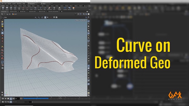 How to Attach Curves on Deforming Surfaces With Houdini
