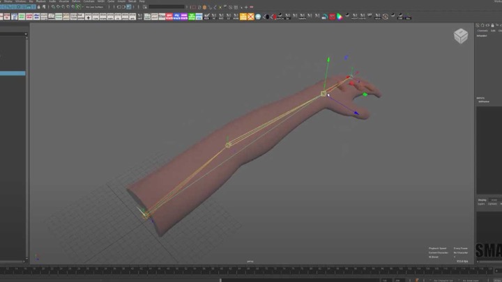 Stephen Mann shows us how to set a preferred angle for IK in Maya.