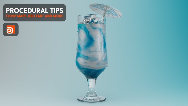 Creating a Cocktail in Houdini Using Flow Maps, Attributes, and RBD Emission