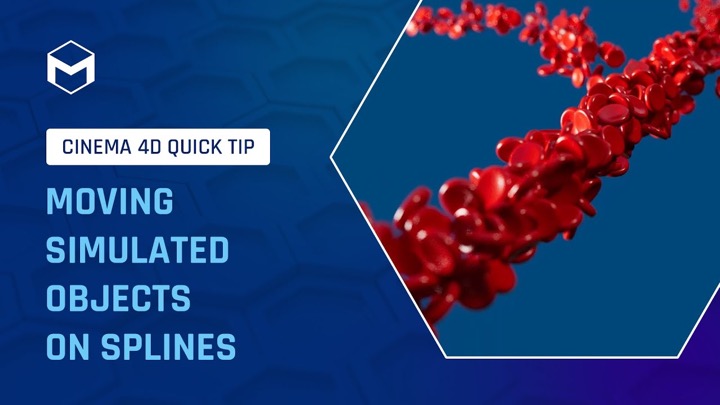 How to Move Simulated Objects on Splines in Cinema 4D