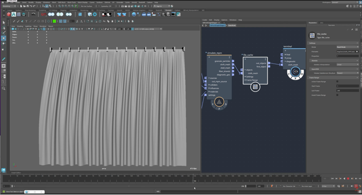How to Simulate Curtains Opening and Closing With Bifrost MPM
